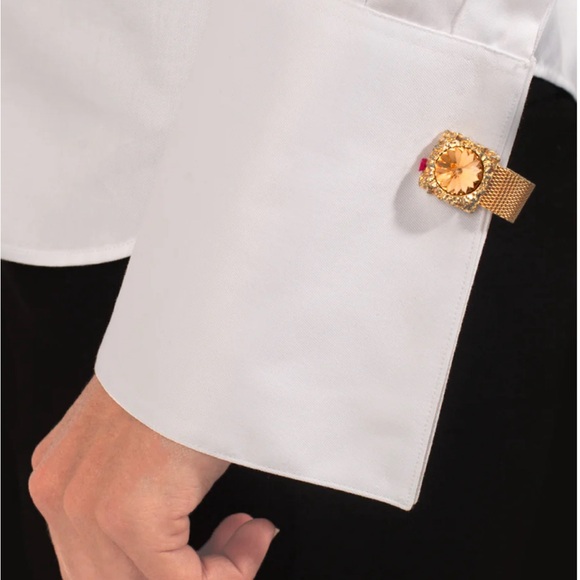 Vintage Wrap Around Pink Rhinestone Cufflinks - Picture 11 of 11